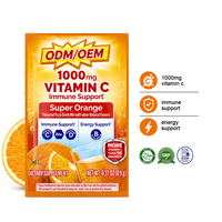 Poudre de mélange pour boisson OEM Vitamine C 1000mg saveur Orange avec Zinc et Vitamine D – Complément pour le soutien immunitaire et l'énergie – Sachet