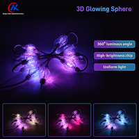 Boule lumineuse RGB à 360 degrés double face, sphère LED 3D pleine couleur pour la décoration extérieure des fêtes et des événements