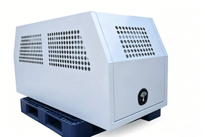 Custom Aluminum Transport Dog Box for Truck with Whale Tail <b>Handle</b> <b>Lock</b> and <b>Window</b> - Product Image 2