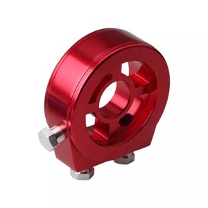 Universal Aluminum Oil Filter Base Mount <b>Bracket</b> For Automotive Gauge Retrofit Upgrade Red Blue Black <b>Silver</b> Gold - Product Image 5