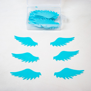 24 paires d'ailes d'ange comestibles, rose, <span class=keywords><strong>bleu</strong></span>, <span class=keywords><strong>blanc</strong></span>, papier gaufré pour décoration de gâteau de baptême d'anniversaire de douche de bébé - Product Image 5