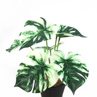 Monstera artificielle de 25 cm de haut, variée, en gros, plante artificielle Monstera