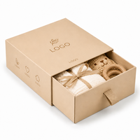 Boîte à tiroir en carton ondulé en papier kraft de luxe avec logo personnalisé, boîte cadeau écologique en carton pour vêtements et chaussures