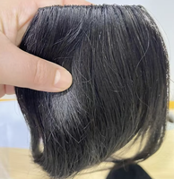 Frange droite naturelle à clipser en cheveux humains européens 100 % Remy pour femmes, idéale pour le coiffage quotidien