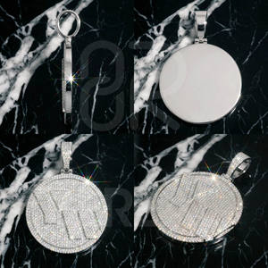 Custom Vvs Moissanite <b>Name</b> Pendant Men Hip Hop Style Iced Out Diamond 3D Letter <b>Chain</b> Pendant Fine Jewelry - Product Image 2