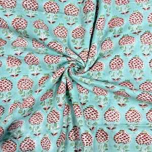 Tissu en voile de coton peigné non tissé Buti à carreaux bleu aqua, 44 pouces, fait main en Inde, respirant, doux et léger - Product Image 4