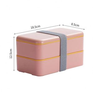 กล่องเบนโตะ 2 ชั้นพร้อมอุปกรณ์ในตัว กล่องอาหารกลางวันแบบกันรั่วสำหรับผู้ใหญ่และเด็ก - Product Image 4