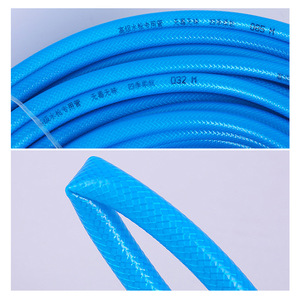 สายยางรดน้ำยืดหยุ่น Guoma Ruixiang แบบหนา 4 จุด ผลิตจาก PVC สำหรับสวนและล้างรถ สีฟ้าและขาว - Product Image 2