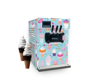 Brenu üretimi otomatik otomatik ticari yumuşak yapımcısı dondurulmuş içecek fiyat meyve yoğurt lezzet dondurma makinesi