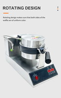 Machine à gaufres rotative numérique commerciale OEM, prix d'usine, 1200W, fer à gaufres électrique pour restaurant