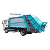 Camions à ordures d'occasion compacteur JAC 5 cubes 8 mètres cubes bon marché à vendre