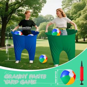Pantalons de jeu de cour amusants et colorés, faciles à ranger, pour les fêtes en plein air et les jardins - Product Image 4