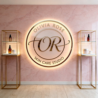 Enseigne lumineuse LED personnalisée sans MOQ, imprimée UV, murale, rétroéclairée, avec logo d'entreprise, lettres publicitaires, enseigne en acrylique néon pour magasin