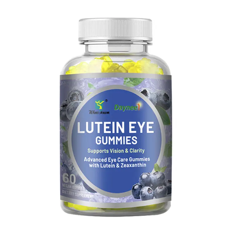 OEM produk laris suplemen makanan Herbal Lutein Eye Lightening Gummies vegetasi dewasa Clarity Vitamin Vision Multivitamin