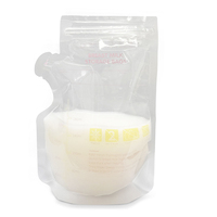Emballage de sachets refermables en plastique transparent liquide pour aliments, logo personnalisé LT, petit format, pour la conservation du lait frais, du lait maternel, sachet debout