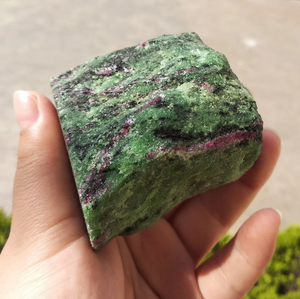 Carved Natural Raw Gemstone Rocks <strong>Ruby</strong> Zoisite Rough Crystals Spiritual Healing <strong>Stones</strong> for Fish Tank Decor - Product Image 2