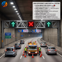 Feu de signalisation LED à flèche verte et croix rouge, prix direct usine, pour la sécurité routière et le contrôle des voies de circulation en tunnel