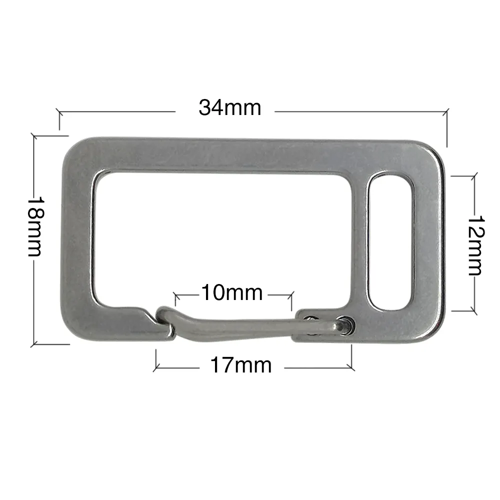 Kingtop brand small Carabiner Clip stainless shape Steel hook Carabiners key holder oval Safety Carabiner