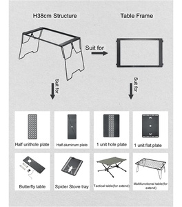 PoeticHist Multifunções Leve Combinação Livre IGT <span class=keywords><strong>Table</strong></span> Set Outdoor Tactical <span class=keywords><strong>Table</strong></span> Dobrável Liga De Alumínio Mesa De Acampamento