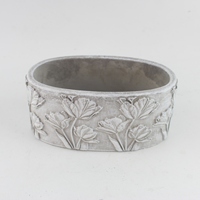 Pot de fleurs rond en ciment pour balcon et jardin, design simple, style nordique, pour décoration intérieure et mariage, vente en gros, prix usine