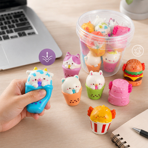 Juguetes Sensoriales de Espuma PU de Animales de Dibujos Animados Boba Squishy de Venta al por Mayor, de Subida Lenta, Recompensas para el Aula para Niños - Product Image 5