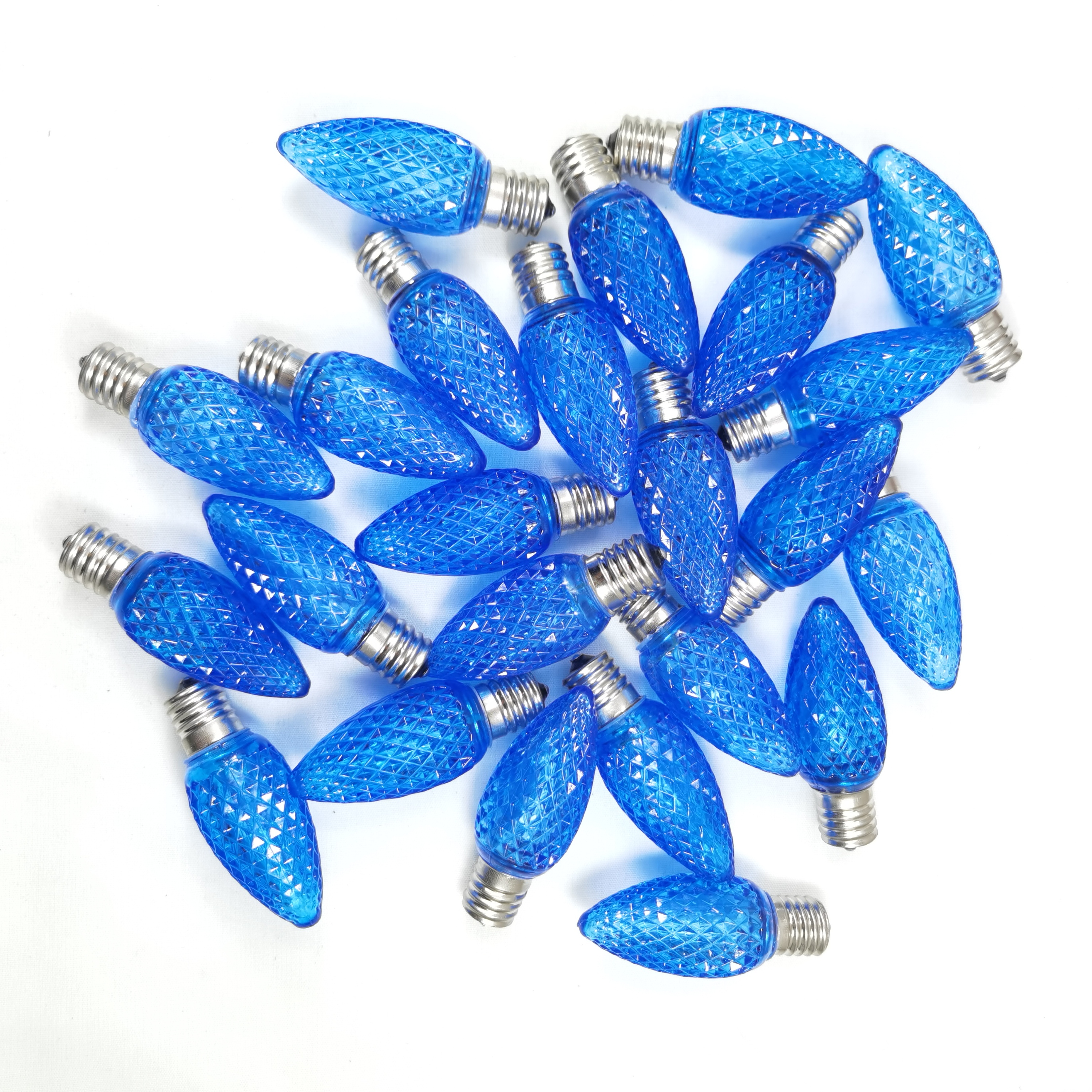 Outdoor 110v 1w C9 E17 Led Christmas Holiday Decorate Light Bulb C9 Faceted Replacement Candle Bulbs