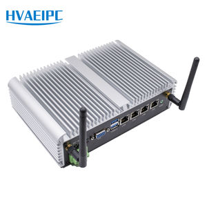 Mini <span class=keywords><strong>PC</strong></span> industriel sans ventilateur HVAEIPC 4e-5e génération DDR3 |   4x ports LAN, 6x ports RS232/485, neuf, pour systèmes de contrôle CNC et de vision industrielle - Product Image 2