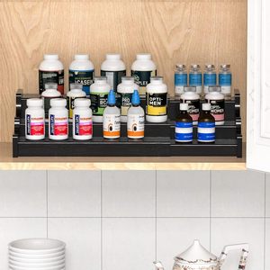Bamboo Tiered Storage Rack 3 Floors Cosmetic Organizer Desktop Makeup Display <b>Stand</b> - Product Image 4
