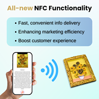OEM/ODM 3D Relief NFC Aimant de Réfrigérateur Célèbre Peinture Résine Souvenir Cadeau Personnalisé Gourmet Van Gogh Iris Communication RFID