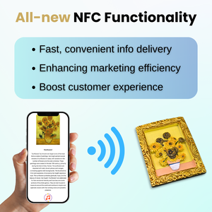 OEM/ODM 3D Relief NFC Aimant de Réfrigérateur Célèbre Peinture Résine Souvenir Cadeau Personnalisé <span class=keywords><strong>Gourmet</strong></span> Van Gogh Iris Communication RFID - Product Image 3