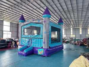 Castillo Inflable para Fiestas, <span class=keywords><strong>Alquiler</strong></span> de Juegos Inflables para Exteriores, Casa de Brinco Azul, Jumper Inflable de PVC, Brincolín Inflable - Product Image 2