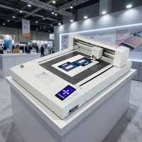 Doppelklingen-Flachbett-Schneidemaschine mit CCD-Kamera 500x350mm Vakuumtisch für Kartonagen, Pappe, Aufkleber und Etiketten