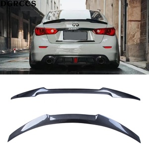 Q50 Q50S Q50L M4 Style Carbon Fiber <b>Rear</b> <b>Spoiler</b> Trunk Wing for <b>Rear</b> Bumper 2013-2023 Polished Tape - Product Image 1
