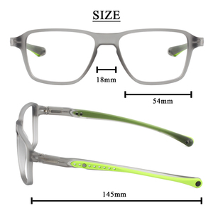 Trọng lượng nhẹ cổ điển tùy chỉnh đầy màu sắc phong cách thể thao đền hình chữ nhật TR90 khung quang học - Product Image 2