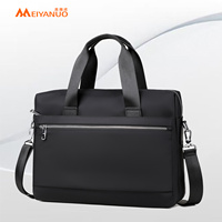Porte-documents professionnel pour ordinateur portable en nylon imperméable avec logo personnalisé, multi-poches, directement de l'usine