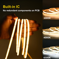 Bande LED COB à courant constant COXO ultra longue, 50 pieds (20 m), 15, 20, 30 mètres, avec stabilisateur intégré, 24 V, 48 V, bande lumineuse LED COB