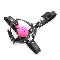 Produits pour adultes BDSM : Harnais en silicone respirant type cheval avec bouche étranglée à boule et crochet nasal – Jouet sexuel