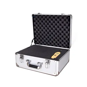 450*360*200mm सुरक्षा उपकरणों साधन सूटकेस एल्यूमीनियम प्रभाव प्रतिरोधी टूलबॉक्स उपकरण मामले के साथ फोम