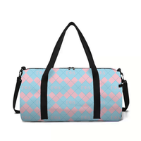 Sac de sport à grande capacité avec imprimé argyle et lettres grecques de la sororité Sigma Gamma Rho, sac de voyage portable, cadeau