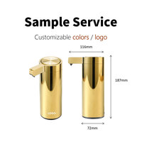 Distributeur automatique de savon liquide intelligent pour la maison, série or de luxe, haut de gamme, étanche IPX5, fabricant d'origine OEM ODM