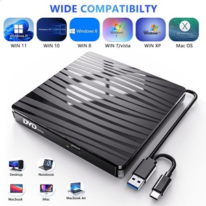 Unidad de DVD externa USB tipo C/lector/<span class=keywords><strong>escritor</strong></span>/unidad óptica CD RW DVD RW duplicadora de discos compatible con portátiles y ordenadores de sobremesa - Product Image 5
