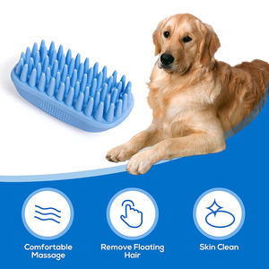 Hunde bade bürste Shampoo Entfernt Loose & Shed Pelz pflege bürste Silikon-Weich bürste für kurzhaarigen Haustier massage kamm - Product Image 6