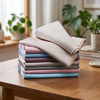 Tavelya Chiffon de nettoyage en microfibre sans peluches, sans rayures, effet écaille de poisson, pour vitres, cuisine, réutilisable, sans traces, serviette de polissage