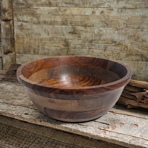 Tazón de Madera Hecho a Mano de Lujo con Acabado Natural para Ensaladas y Frutas, Ideal para Diseñadores de Interiores e Importadores de Decoración del Hogar - Product Image 1
