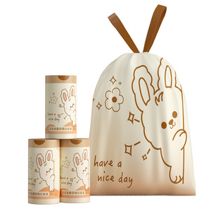 Drawstring Trash Bags Xl Thickened Printed For Kitchen Living Room Household Use - Product Image 3