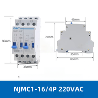Relais miniature à signal pulsé scellé Chint NJMC1-16 4P AC 220V 16A de qualité industrielle