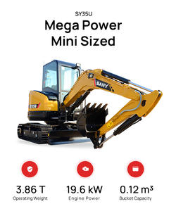 Mini escavadeira sany, mini escavadeira de manuseio com materiais de paisagem de 0.8ton 1.2ton 1.5 ton 3 ton 4 ton - Product Image 3