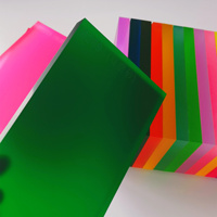 Vert Jaune Rose Orange Blanc Noir Solide Semi Clair Épaisseur Personnalisée Feuille Acrylique Colorée Givrée Panneau de Feuilles Pmma