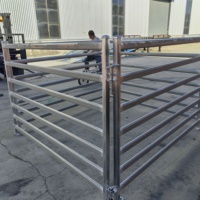 Panneau d'enclos pour chèvres galvanisé robuste à 7 rails, portable, pour moutons, complet avec goupilles pour le bétail