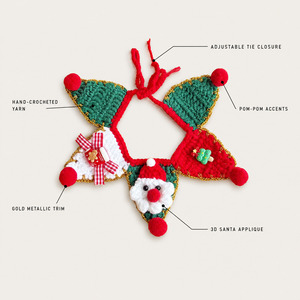 Syal Natal untuk Anjing Kucing Penghangat Leher Liburan Dekorasi Kerah Imut Meriah untuk Hewan Peliharaan Kecil Sedang Grosir - Product Image 3